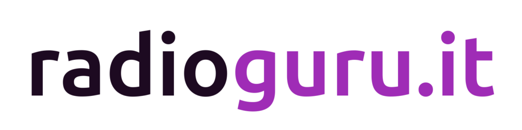 Logo di RadioGuru.it in nero e magenta